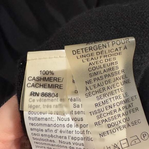 MAGASCHONI CASHMERE 100% Cashmere Black Dress Size XL NWT (HEAVILY FLAWED) - Picture 5 of 7
